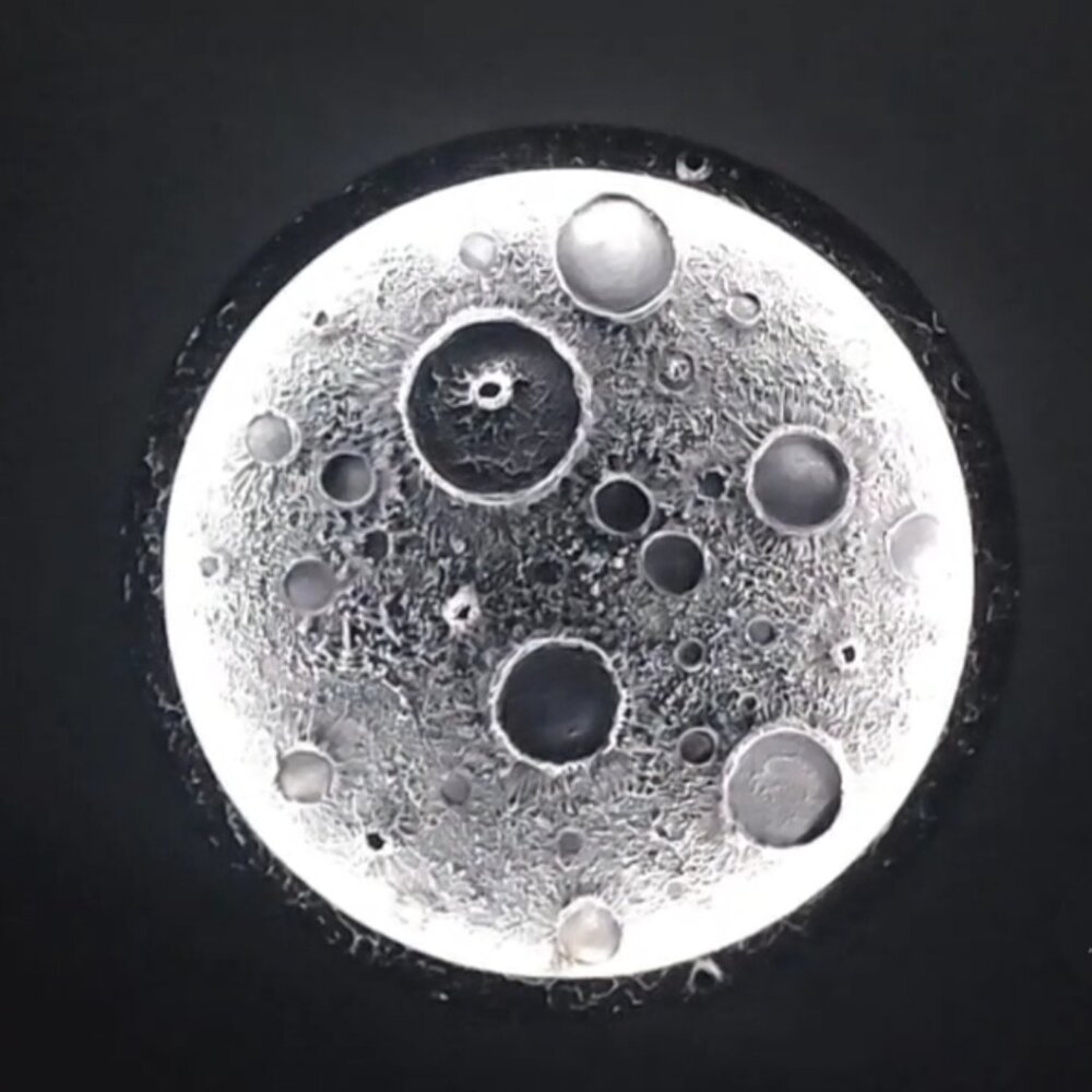 The Moon Tableau With Texture And LED